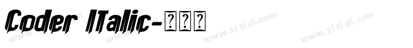 Coder Italic字体转换